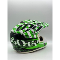 THH TX-12 Motocross Helmet Size L (Y) Strike White Green Off Road Bike