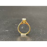 Ladies 18ct Yellow Gold Brilliant Cut Diamond Ring (Pre-Owned)