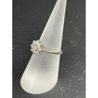 Ladies 9ct White Gold Illusion Setting Diamond Ring Fine Jewellery 