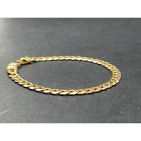 Men's 9ct Yellow Gold Curb Link Bracelet (Pre-Owned)