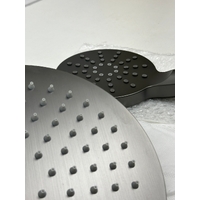 Beaumont Twin Shower Tap Line Brushed Gunmetal Shower Head Bathroom Fixture