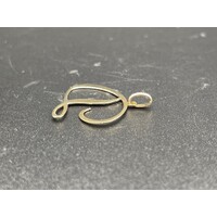 Ladies 9ct Yellow Gold Letter D Pendant (Pre-Owned)