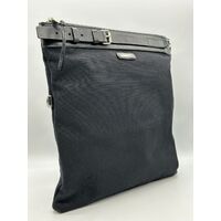 Yves Saint Laurent YSL Paris Canvas Tote Bag Detachable Strap GUS2E 1000 Black
