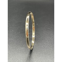 Ladies Solid 15 grams 9ct Yellow Gold Round Bangle Fine Jewellery