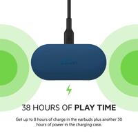 Belkin SoundForm Play True Wireless Earbuds Blue IPX5 Sweat Water Resistant
