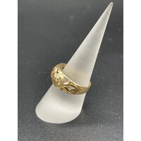 Ladies 14ct Yellow Gold Pattern Design Ring Fine Jewellery 