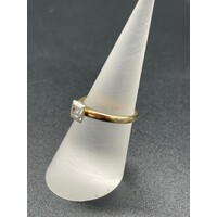Ladies Solid 18ct Yellow Gold Diamond Ring Fine Jewellery 3.5 Grams Size UK M