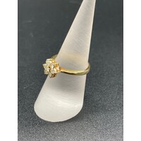 Ladies 14ct Yellow Gold Natural Diamond Ring
