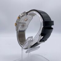 Philip Stein Signature Small Ladies Stainless Steel Watch Black Leather Strap