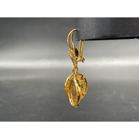 Ladies 21ct Yellow Gold Coin Dangle Earrings (Pre-Owned)