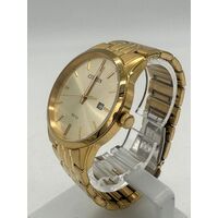 Citizen Unisex Gold Tone Stainless Steel Case Gold Band Watch 50m WR 