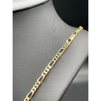 Unisex 9ct Yellow Gold Figaro Link Necklace (Pre-Owned)