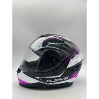 Rjays Motorcycle Helmet Dominator II White/Pink Size S (Pre-owned)