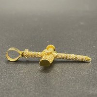 Unisex 18ct Yellow Gold Cubic Zirconia Cross Pendant