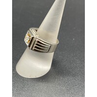 Mens 14ct White Gold Diamond Ring (Pre-Owned)
