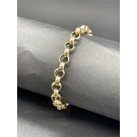 Ladies 9ct Yellow Gold Belcher Link Bracelet (Pre-Owned)