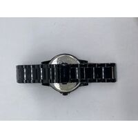 Chisel Black Metal Band Stainless Steel Multifunction Diam Men’s Watch 5829276