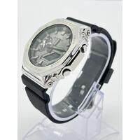 Casio G-Shock GM-2100 Men’s Black Silver Watch 200m WR with Tin Case and Box