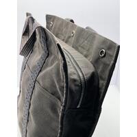 Hermes Canvas Herline MM Tote Bag Shoulder Bag Black Grey Classic Design