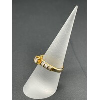 Ladies 14ct Yellow Gold Diamond Ring (Pre-Owned)