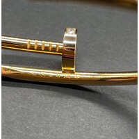 Ladies 18ct Yellow Gold Oval Bangle (Pre-Owned)