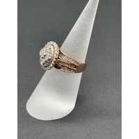 Ladies 10ct Rose Gold Diamond Ring (Pre-Owned)