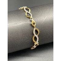 Ladies 18ct Yellow Gold Fancy Link Bracelet (Pre-Owned)