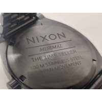 Nixon Minimal The Time Teller All Black Watch (Pre-owned)