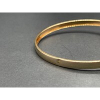 Ladies 18ct Yellow Gold Hinged Bangle (Pre-Owned)