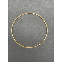 Ladies 22ct Yellow Gold Round ORO Bangle (Pre-Owned)