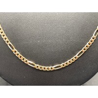 Unisex 9ct Yellow Gold Figaro Link Necklace