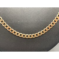 Unisex 10ct Yellow Gold Curb Link Necklace