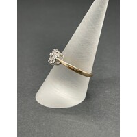 Ladies 10ct Yellow Gold Diamond Cluster Ring