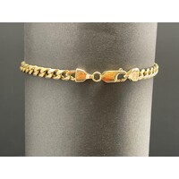 Unisex 10ct Yellow Gold Curb Link Bracelet