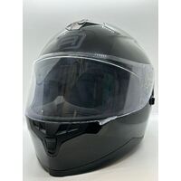 Rjays Dominator II Gloss Black Motorcycle Helmet Size Small 55-56cm and Dust Bag