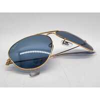 Ray-Ban RB3025 Aviator Classic Sunglasses in Gold and Blue UV Protection