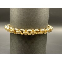 Ladies 10ct Yellow Gold Belcher Link Bracelet