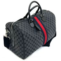Balenciaga x Gucci The Hacker Project Black Duffle Bag Graffiti BB Coated Canvas