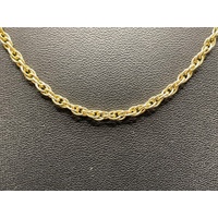 Unisex 9ct Yellow Gold Fancy Twist Link Necklace
