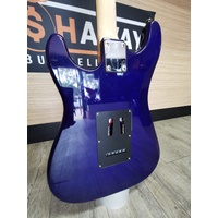 Silvertone Strat Style Blue with White Pickguard 6 String Electric Guitar