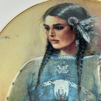 Franklin Mint Heirloom Plate Princess of Wisdom P02219 Native Owl Art