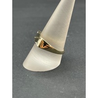 Mens 9ct Yellow Gold Signet Diamond Ring