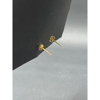 Ladies 21ct Yellow Gold Filigree Stud Earrings