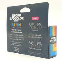 Ilford IlfoColor Rapid Retro Edition 27 Exposure Single Use Color Film Camera