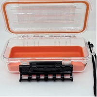 Plano 1450 Guide Series Waterproof Case Small Clear Orange Dry Box