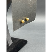 Ladies 21ct Yellow Gold Ball Stud Earrings