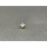 Ladies 9ct Yellow Gold Blue Gemstone Pendant