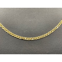 Ladies 9ct Yellow Gold Double Curb Link Necklace