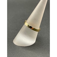 Unisex 18ct Yellow Gold Plain Band Ring