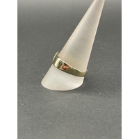 Mens 9ct Yellow Gold Signet Diamond Ring